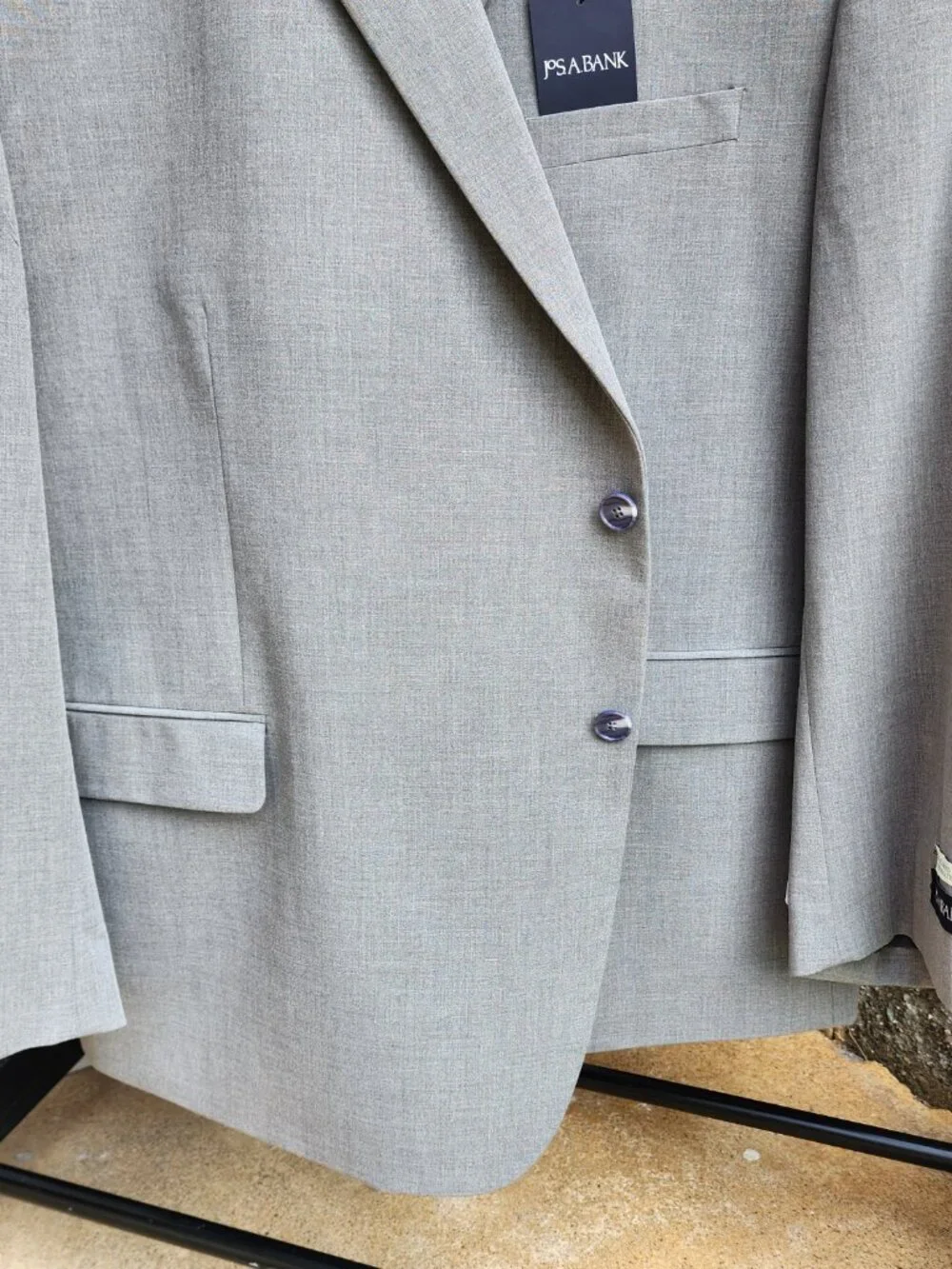 60R Gray Suit Jacket Jos A Bank Light Tailored Fit Separates Polyester New Size